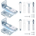 Bifold Door Hardware Repair Kit, 2-Pack Bifold Closet Door Hardware Kit Folding Door Hardware Repair Replacement Tool Kit - style: 2 Pack Silver