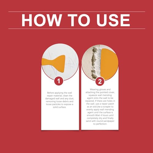 Wall Repair Paste,Drywall Patch Repair Kit,Plaster Repair Kit,Wall Fix,Wall Surface Hole Fill Quick and Easy Solution (3PC)