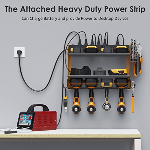 CCCEI Wall Mount Modular Tool Charging Organizer, Yellow, 1 Pack, 3 Tier. - color: Yellow