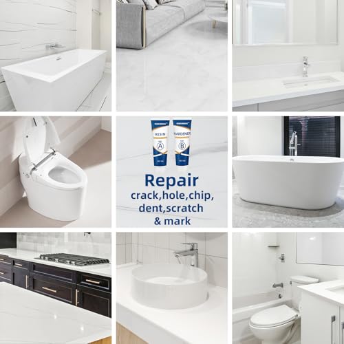 Tub Repair Kit White, Fiberglass Tub and Porcelain Sink Repair Kit