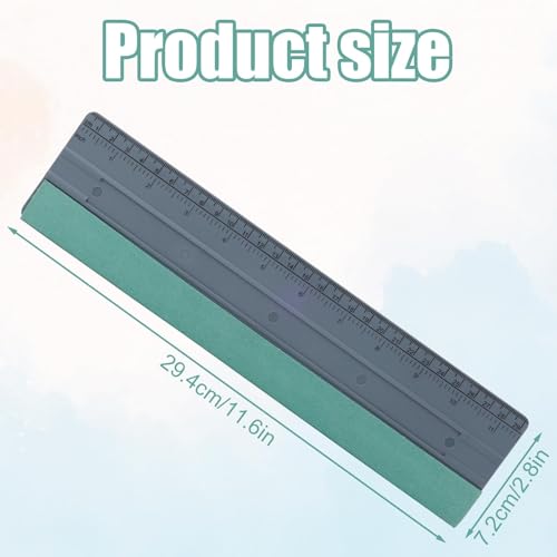 Felt Squeegee, Vinyl Squeegee Tool with Scale Ruler Car Wrapping Decal Squeegee Window Tint Scraper for Car Wallpaper Wrap Graphic Wallpaper Smoothing Window Tint Film (Large)