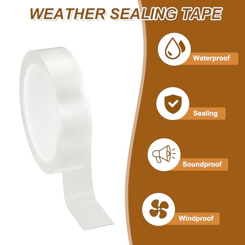 uxcell Window Weather Sealing Tape, 1.2 Inch x 16.4 ft (31.5mil Thick) - size: 1.2 Inch x 16.4 ft x 31.5mil