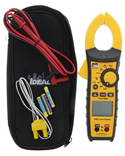 Ideal Electrical TightSight Clamp Meter, 61-747, 400A AC/DC True RMS
