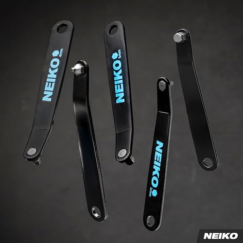 NEIKO 01321A Ultra Low Profile Offset Screwdriver Hex Set, 5 Pc, Heavy Duty S2 Steel Construction, MM, 10mm Bit Depth, Angled Hex Bit, Bent Screwdriver for Tight Spaces, Allen Wrench Keychain - style: Hex Metric