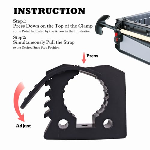 Quick Grip Rubber Clamp for Tools Equipment Mounting, Tool Holder for 1-1/7" to 1-3/7" Diameter Objects Molle Panel UTV Off Road Accessories, Roof Rack Shovel Mounting Kit(2 Pack) - color: 2 Pack Black