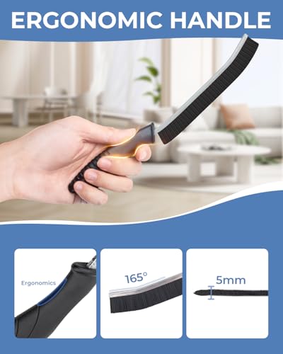 CLEANGOR Crevice Cleaning Brushes, Cleaner Scrub Brush Tool for Crevice - color: Black