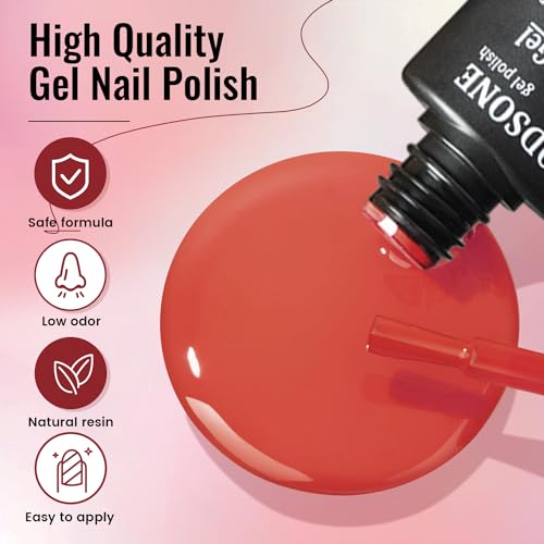 JODSONE Gel Nail Polish Kit with U V Light 32 Colors Gel Polish Nail + 4 Functional Adhesive Bottles Kit Soak Off Manicure Tools Gifts for Women - color: KIT-01
