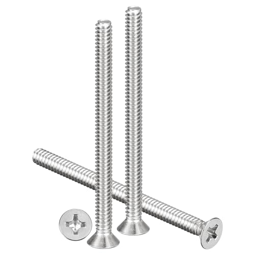 METALLIXITY #4-40x1-1/2 Phillips Flat Head Bolts 304 Silver 30Pcs - color: Silver, size: #4-40x1-1/2"