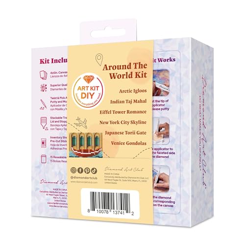 DIAMOND ART CLUB Mini Dazzles - Around the World Part 1 Diamond Art Kits - color: Around the World Part 1