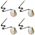 4 Pack Sliding Screen Door Tension Spring Fits for M-Shaped Rollers, Replaces B 512, B 513, and B 746 Used on Both Top and Bottom, 1" Concaved Steel Ball Bearing