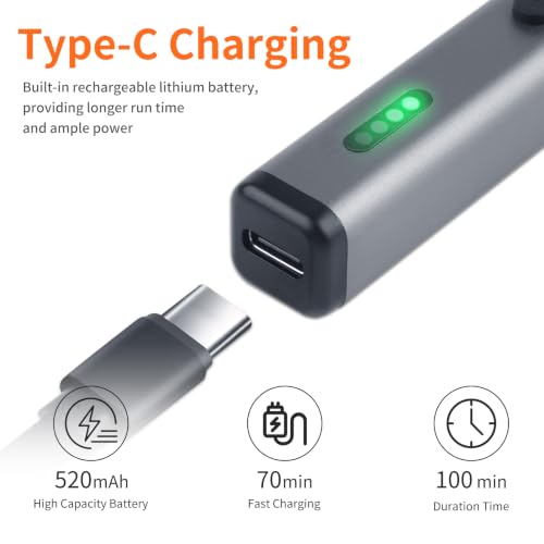 Cordless Mini Drill Pen with 10 Bits, Brushless Motor, 0.2 N·m High Torque, LED Lights, Rechargeable Small Electric Hand Drill Set for Jewelry Making,Keychain,Resin,Plastic,Seashells,Wood DIY