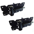 Jake Sales Self Closing Black Powder Coated Vinyl Gate Hinges - Adjustable 3/4" - 1-1/2" - Includes 2 Hinges & Mounting Hardware - color: Black