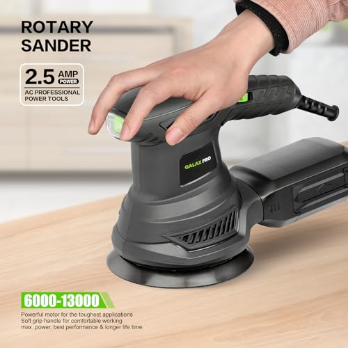 GALAX PRO 2.5A 13000RPM Rotary Electric Orbital Sander with 6 Various Speed - style: 300W