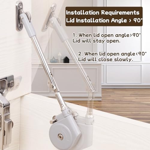 HBL' 1 Pack | Tension Adjustable Soft Close Hinges for Toy Boxes - size: 1 Pack