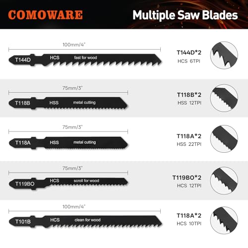 17Pcs Handsaw & File Set, Blade Quick Change, 10 Saw Blades & 6 Files
