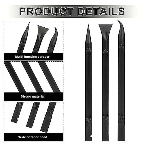 Carbon Fiber Plastic Scraper, 9 PCS Small Scraper Tool Plastic Scraper Tool Multi-Purpose Scraper Pen-Shaped Scraper Tool Non-Scratch Cleaning Tool for Tight Spaces, Kitchen, Crevices, Food, Paint - color: Multicolor