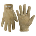 HANDLANDY Kids Leather Gardening Gloves, Kid Work Gloves, Khaki, S - color: Khaki (1 Pair), size: Small (Age 2-4)