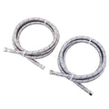 ALEASHA 60” Length Faucet Supply Lines,Flexible Faucet Hose Connector 3/8" to 3/8" Female Compression Thread Stainless Steel Braided Bathroom Kitchen Faucet Extension Water Supply Line,2Pcs - size: 60 Inch