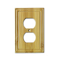 outlet cover plate, Bamboo wall outlet cover, Natural Finish - color: lightswitch cover plate, size: Socket