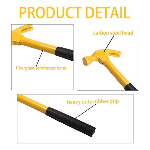 Utoolmart 8.8 Ounce Curved Rip Claw with Tubular Steel Handle - size: 32.5cm