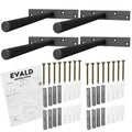EVALD Heavy Duty Floating Shelf Brackets 8 Inch, Hidden Shelf Brackets with Screws & Anchors, Heavy Duty Shelf Brackets, 8 Inch Shelf Brackets (4 Pack) - size: 8 Inch, style: 4 Pack Heavy-duty
