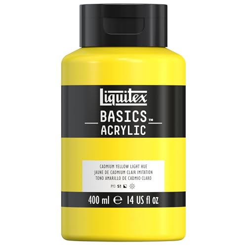 Liquitex BASICS Acrylic Paint, 13.5-oz Bottle, Cadmium Yellow Light Hue - color: Cadmium Yellow Light Hue, size: 13.5 Fl Oz (Pack of 1)