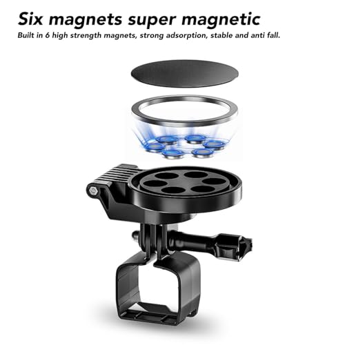 GoolRC Magnetic Camera Mount, DJI OSMO Magnetic Mounts for Pocket 3, Multi Angle Adjustable Magnets Suitable for Pocket 3, Gopro, Mount Holder Adapter Kit with 1/4 Screw Hole