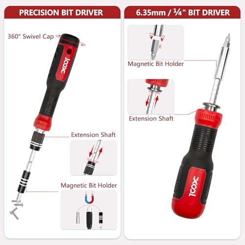 XOOL 200 in 1 Precision Screwdriver Set, Electronics Repair Tool Magnetic Driver Kit with 164 Bits for Phone, MacBook, Computer, Laptop, PC, Tablet, PS4, Xbox, Nintendo, Game Console - color: Red