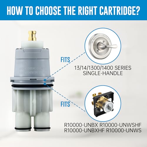 RP46074 Shower Cartridge, Compatible with Delta 13/14 Series Shower Faucet, Replacement Monitor MultiChoice Cartridge, Single Handle Universal Shower Cartridge Repair Assembly with RP22734 Bonnet Nut - style: RP46074