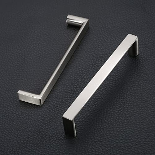 2 Pack 5 Inch Brushed Nickel Cabinet Pulls, Kitchen Hardware | Heavy-Duty Solid Zinc, Easy to Install, Good Scratch Resistance, Durability, Kitchen Cabinet Pulls for Drawers Dressers - color: Brushed Satin Nickel, size: 5"/128MM Hole Center, style: 2 Pack