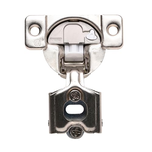 10 Pack Rok Hardware Grass TEC 864 108 Degree 1/2" Overlay Custom 3 Level Soft Close Screw On Compact Cabinet Hinge 04431A-15 3-Way Adjustment 45mm Screw Hole Pattern