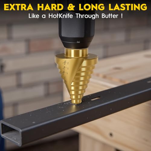 Titanium Step Drill Bit - 4241 HSS Step Bit with Two Spiral Grooved - color: 1Pcs Spiral