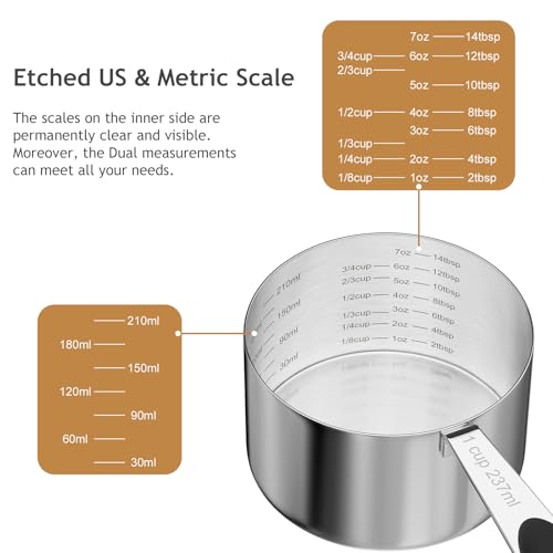 1PCS 1CUP(237ml) Dog Cat Food Scoop, Measuring Cup with Inner Scale - size: 1 cup
