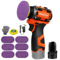 Brushless Small Sander with 36PCS Sandpapers, 2 Variable Speed Cordless Sander (0-500/0-3000 RPM), 2600mAh Battery, Mini Compact Design Electric Sander for Wood, Metal, Paint Removal, and DIY Projects - size: 1 X 2600mAh Battery Kit