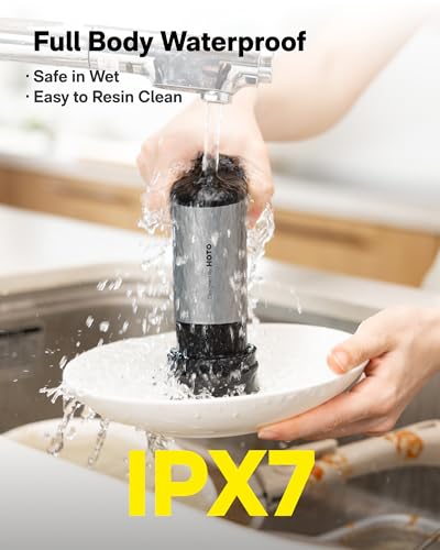 HOTO Grip™ Cordless Electric Spin Scrubber, IPX7 Waterproof, 6 Brush Heads