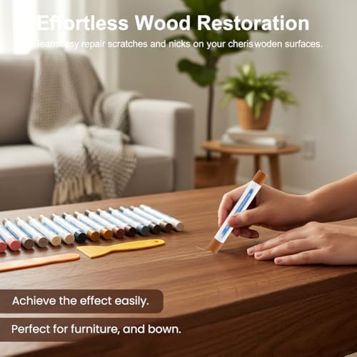 Furniture Repair Wax Sticks, 30 Colors Floor Scratch Wood Filler Sticks