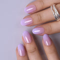 CurvLife Short Oval Ombre Press On Nails, Lavender Veil Pink, Soft Gel - color: B1 - Lavender Veil