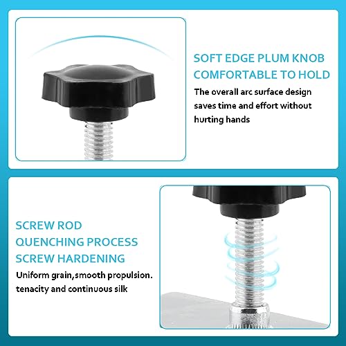 Cabinet Drawer Installation Clamps, 2/4PCS C Clamps Drawer Fixing Clip with Silicone Protect Pad, Woodworking Cabinet Hardware Jig for Door Front Knobs, Pulls Handles Install(Size:4pcs)