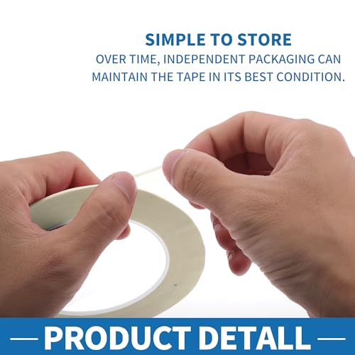 Painters Tape Easy Removal Fine Width 1.5mm Tape 0.06 Inches x 52.5 Yards White - color: White, size: 0.06 Inches x 52.5 Yards