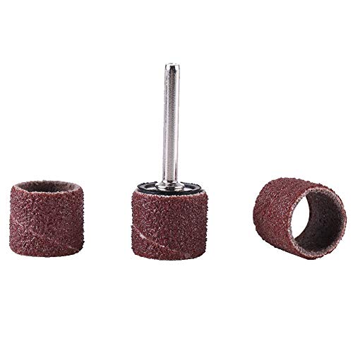 Premium #600 Grit Drum Sanding Sandpaper Bands Sleeves with Mandrel for Professional Woodworking and Craft Polishing Kit, Multifunctional Accessory (Large Sandpaper Circle 80 mesh) - size: Large sandpaper circle 80 mesh