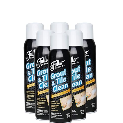 Fuller Brush Grout and Tile Clean - Multipurpose Easy-to-Use, Heavy-Duty Cleaning Spray Perfect for Build Up Dirt in The Shower Tub, Bathroom and Kitchen Tiled Floor Sink and Wall (Pack of 6) - size: 20 Ounce (Pack of 6)
