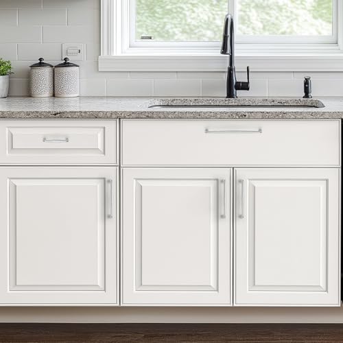 Ravinte Polished Chrome Cabinet Handles Solid Handles,3-3/4 Inch,10 Pack - color: Polished Chrome, size: 3-3/4 Inches Hole Center