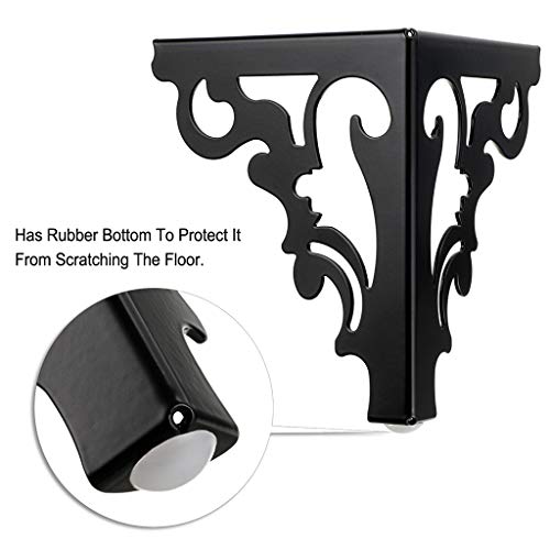 OwnMy 4PCS Metal Furniture Legs Feet, Modern Sofa Cabinet Legs for Repairs - color: Black