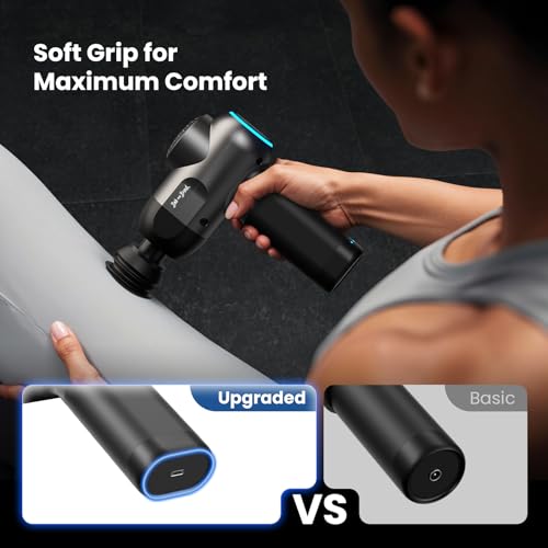 BOB AND BRAD C2 Massage Gun, FSA Eligible & HSA Approved Deep Tissue Percussion Massager Gun, Muscle Massager with 5 Speeds and 5 Heads, Electric Back Massagers for Professional Athletes Home Gym - color: Matte Black