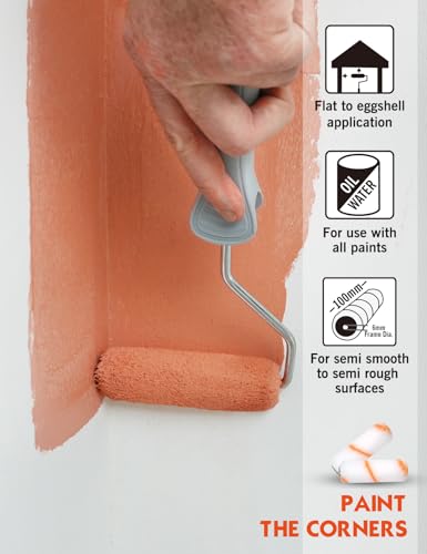 ROLLINGDOG 4 inch Small Paint Roller Covers - color: 10pc 4" Polyester Roller Cover
