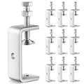 10 Pcs 304 Stainless Steel C Clamp Mini Tiger Clamp 1Inch Heavy Duty Metal U Clamps with Stable Wide Jaw Opening for Mounting Metal Working Woodworking(10 Pcs, 3 3/8 Inch) - size: 3 3/8 Inch