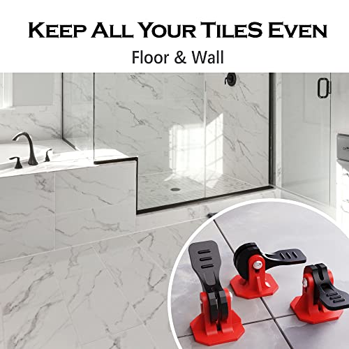 Tile Tools for Leveling Installation, Reusable Tile Leveling System, Floor Leveling Tools, Tile Leveling Clips Tile Spacers (100 Sets)