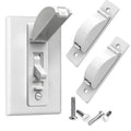 Child Proof Light Switch Cover Guard, 2 Pack Toggle Switch Lock,White - color: White, size: 2 Pack