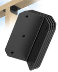 4 Inch L Bracket Corner Brace, 90 Degree Angle Iron, Black 4Pcs - color: Black-4PCS
