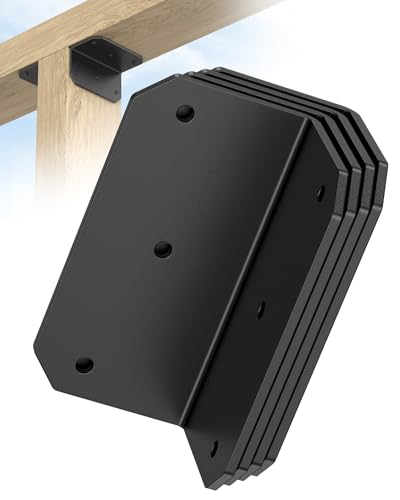 4 Inch L Bracket Corner Brace, 90 Degree Angle Iron, Black 4Pcs - color: Black-4PCS